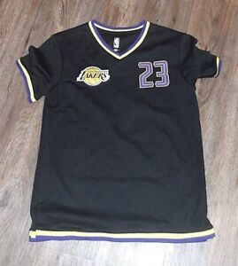 NBA Los Angeles Lakers LEBRON JAMES #23 Short Sleeve Pullover Shirt Sz Small S
