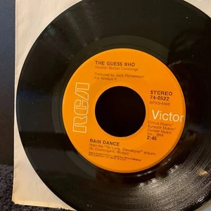 The GUESS WHO-Original HIT 45-"Rain Dance"-RCA Records-1971-EX - Picture 1 of 1