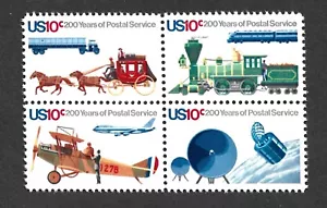 US STAMPS 1572-75 Block OF 4 US POSTAL SERVICE 10 CENT MINT NH OG FREE SHIP - Picture 1 of 1