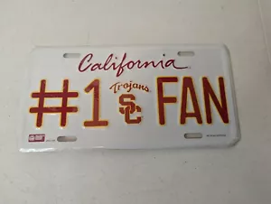 USC Trojans #1 Fan Metal License Plate, Licensed by Rico- Made In USA - Picture 1 of 5