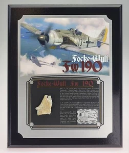 WWII Focke-Wulf Fw 190 Relic Plaque - Full Color 8"x10" - Picture 1 of 4