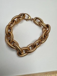 Milor Italy Vtg Rose gold plated Twisted Link Bracelet 8” - Picture 1 of 6