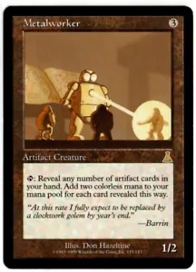 Magic Urza's Destiny 1999 - #135/143 Metalworker RARE TCG Card, Unplayed - Foto 1 di 1