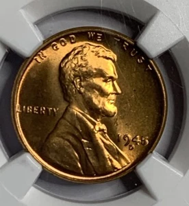 1945-D Lincoln Wheat Cent Penny NGC MS66RD**107KXAXE - Picture 1 of 4