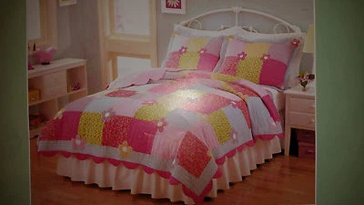 Beautiful Flowers Quilt Kids Expressions Thats Mine Elize TWIN Hard 2 Find Girls - Image 1 of 4