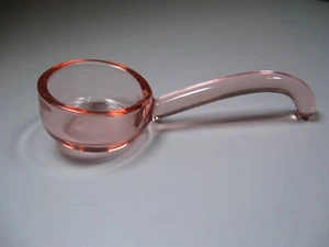 Vintage Glas Gewürz Mayo Gelee Senf Löffel Schöpfkelle Rosa - Bild 1 von 4
