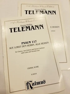 Georg Phillip Telemann Psalm 117 Choral Score Set of 2 Kalmus K 06454 - Picture 1 of 1