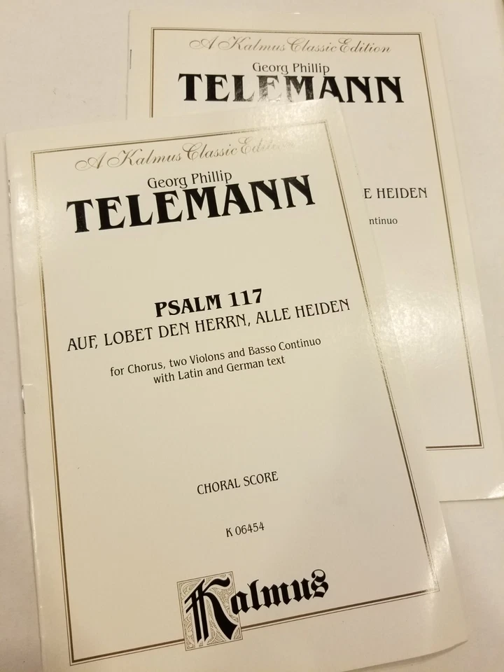 Georg Phillip Telemann Psalm 117 Choral Score Set of 2 Kalmus K 06454 - Image 1 of 1
