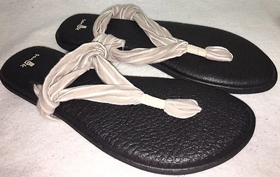 Sandalias de gladiador negras con tiras Sanuk Yoga Sling 2 estampados color tostado/natural Foto 1 de 4