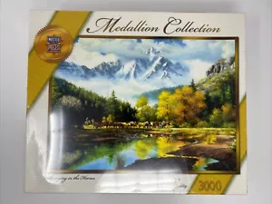 Master Pieces Medallion Collection 3000 Teile Puzzle - Bringing In The Horses - Bild 1 von 6