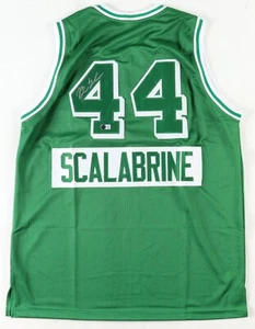 BOSTON CELTICS BRIAN SCALABRINE AUTOGRAPHED CUSTOM JERSEY Beckett Signed Xl - Picture 1 of 3