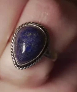 Old Southwest Artisan Blue Lapis Silver Arrow, Size 7, Ring - Picture 1 of 4