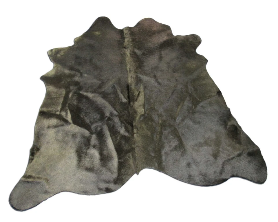 Dyed Black Cowhide Rug Size: 5.2x5.5 feet M-1568 - Image 1 of 1
