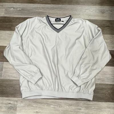 Pullover cortavientos de golf Ashworth de colección para hombre talla XXL chaqueta beige ¡en excelente estado usado! Foto 1 de 4