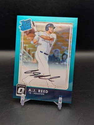 2016 Panini Donruss Optic - Rated Rookies Signatures A.J. Reed #RR-AJ Aqua /125 - Image 1 of 2