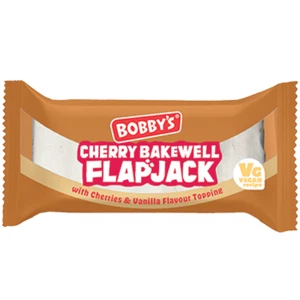 Bobbys Cherry Bakewell Flapjacks 90g x16 Snack Bars Treat Box - Picture 1 of 2
