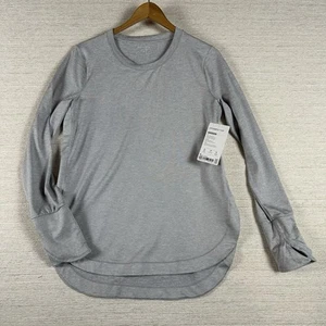 Athleta Shirt Women’s Large Uptempo Top Athletic Heather Long Sleeve Medium - Picture 1 of 7