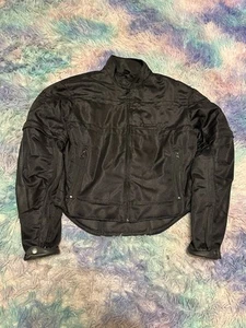 Icon Motorsports Men's Tarmac Jacket Stealth S Black Padded Racing Motorcycle - Picture 1 of 5