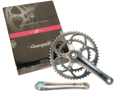 Juego de bielas Campagnolo Athena 50/34T 11s Compacto Plateado 170mm '15 Power-Torque NUEVO Foto 1 de 4