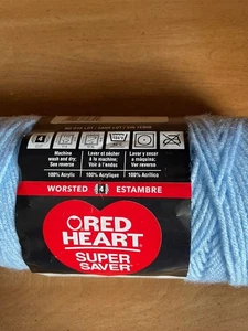 Red Heart Worseted Garn. - babyblau aryclisch - Bild 1 von 3