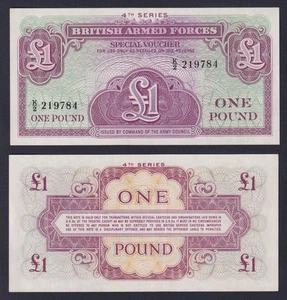 Banknote British Armed Forces 1 Pound 1962 4th Series P.-M36 FDS/UNC - Picture 1 of 2