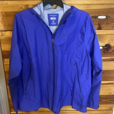 Chaqueta cooperativa REI para mujer 3X azul gore impermeable con capucha carcasa de lluvia exterior Foto 1 de 4