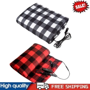 12V beheizbare elektrische  karierte Decke Auto LKW SUV Van Wärmer Neu - Bild 1 von 12