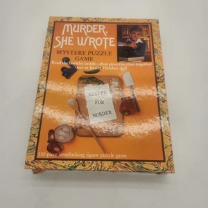 1984 Murder She Wrote "Recipe For Murder" 550 Piece Mystery Puzzle Game Used - Picture 1 of 6