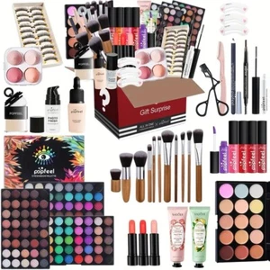 Kit de Maquillaje Todo en Uno Set de Regalo con Paleta de Sombras de Ojos, Rubor, Base y Más - Imagen 1 de 11