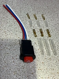 NEW UNIVERSAL MOTORCYCLE hazard switch button flash warning lights 12v 24v - Picture 1 of 1