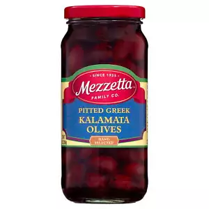 Mezzetta Pitted Greek Kalamata Olives, 9.5 oz Dt. Wt. Jar, Sourced from Greece - Picture 1 of 8