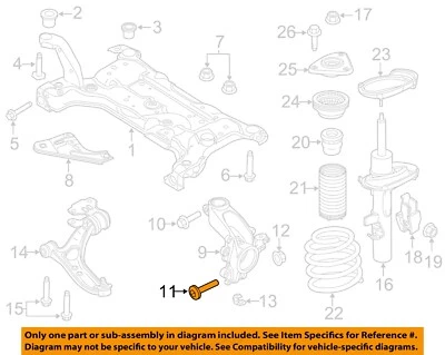 FORD OEM 12-18 C-Max Suspension Components-Knuckle Lower Bolt W715491S442 - Image 1 of 2