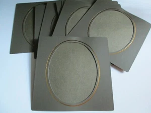 Art Leather Lot of 39 Futura Album Mats 4 x 5 Brown with Gold Trim #101 & #102 - Picture 1 of 6