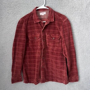 Wallace & Barnes Shirt Mens Small Brown Corduroy Jacket Loop Collar Overshirt - Picture 1 of 10