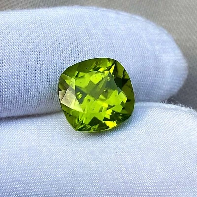 8.15 CT Natürlich Peridot Kissen Facettiert Schliff Lose Edelstein Für Machen - Bild 1 von 3