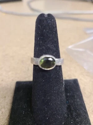 Anillo de peridoto 925 4,8 gramos tamaño 6,5 Foto 1 de 3