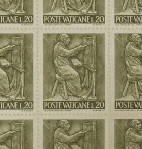 PRL) POSTE VATICANE LIRE 20 FOGLIO MNH** FRANCOBOLLI TIMBRE STAMP PTT MARKS - Picture 1 of 3