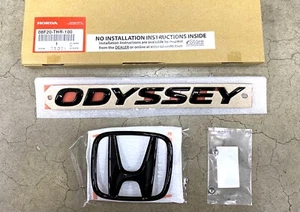 Juego de emblemas de logotipo negro brillante trasero genuino OEM Honda 18-25 Odyssey 08F20-THR-100 - Imagen 1 de 3