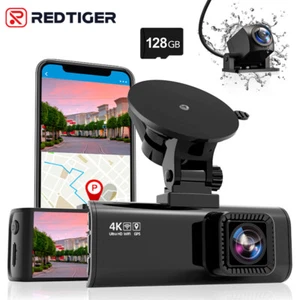 REDTIGER Dashcam für Autos, 4K UHD 2160P Autokamera vorne, Wi-Fi GPS, 3,18" LCD - Bild 1 von 7
