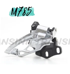  Shimano XT FD-M785 Bike Front Derailleur 2x10 speed Dual Pull Silver E-type - Picture 1 of 1