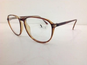 Sover Occhiale Da Vista Vintage 1985 Plastica Marrone Miele Rotondo Goccia - Foto 1 di 12