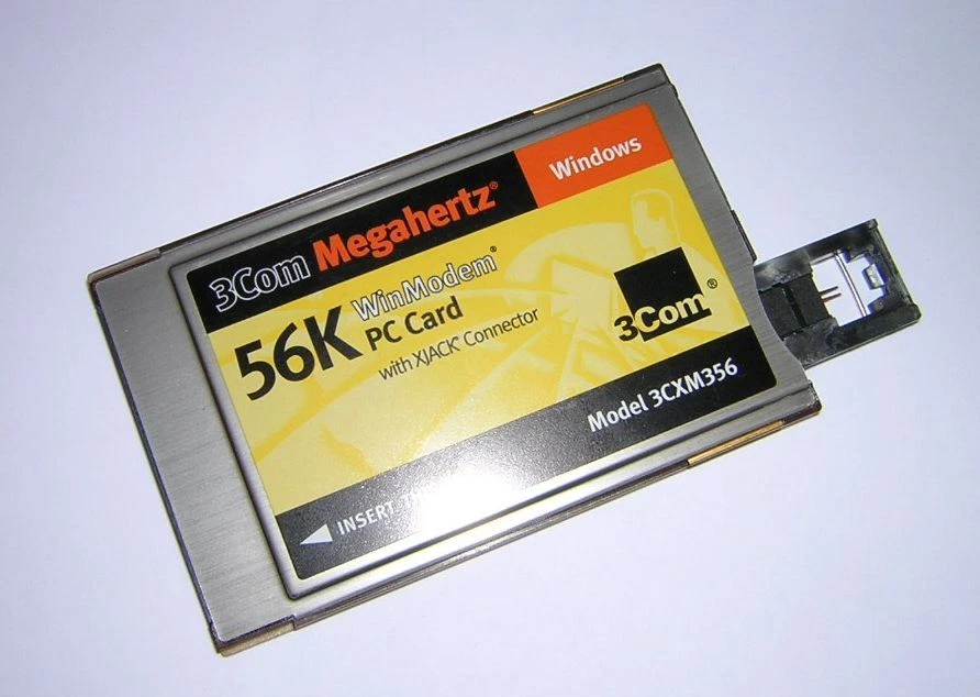 3Com Megahertz PCMCIA 56k Win Modem PC Card with XJACK 3CXM356 - Image 1 of 1
