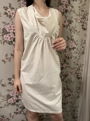 Mini Vestido Dries van Noten Algodón Asimétrico Cuello Redondo Talla 38 Foto 1 de 4