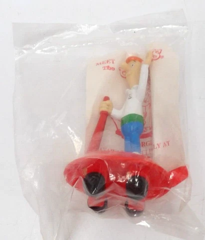 New Wendy's Kid Meal Applause 1990 George Jetson On A Red Scooter CollectableToy Cover