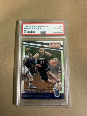 2017-18 Threads Dillon Brooks Dazzle Rookie  RC #70 /199 PSA 10 E4 - Image 1 of 4