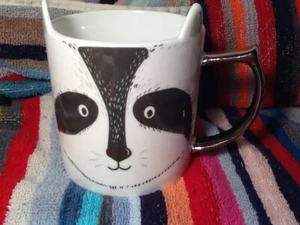 Raccoon Ceramic Rosanna Coffee Cup Mug with Figural Ears - Picture 1 of 7