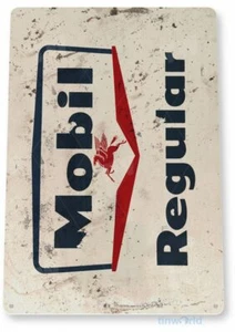 INSEGNA LATTA MOBILE REGOLARE 11X8 RIPRODUZIONE NOSTALGICA PUBBLICITÀ PETROLIO E GAS - Foto 1 di 1