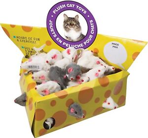 Spot Plush Mice Cheesebox Cat Toy 24-Pack