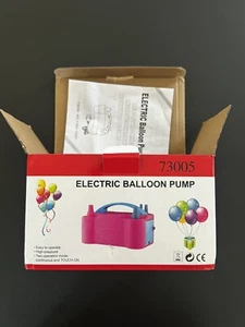 Portable Electric Balloon Pump Two Nozzle Air Blower - NEW - Picture 1 of 4