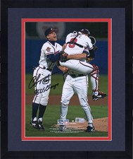 FRMD Chipper Jones Braves Signed 8x10 1995 WS Celebration Photo "1995 WS Champs"